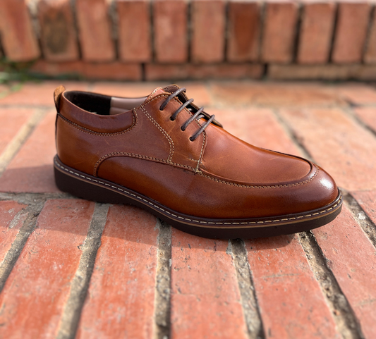 Chaussure Eleganza en cuir Tabac