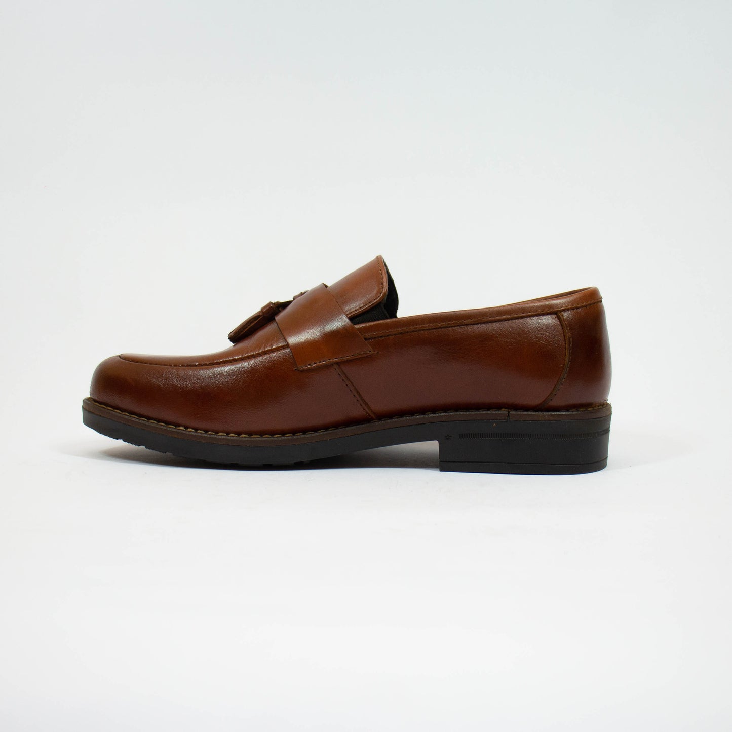 MOCASSIN POMPON TABACO CUIR