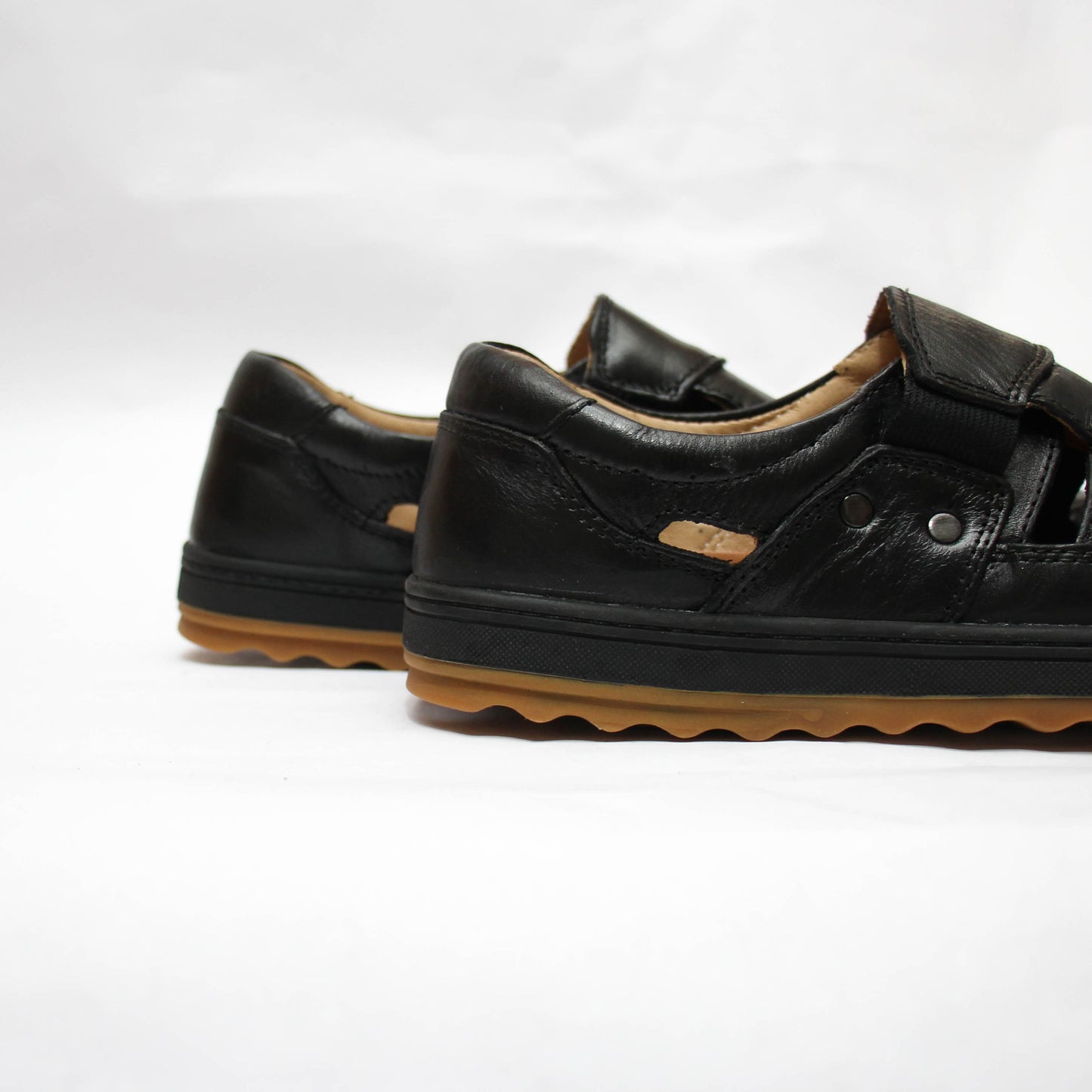 Sandale cuir Noir