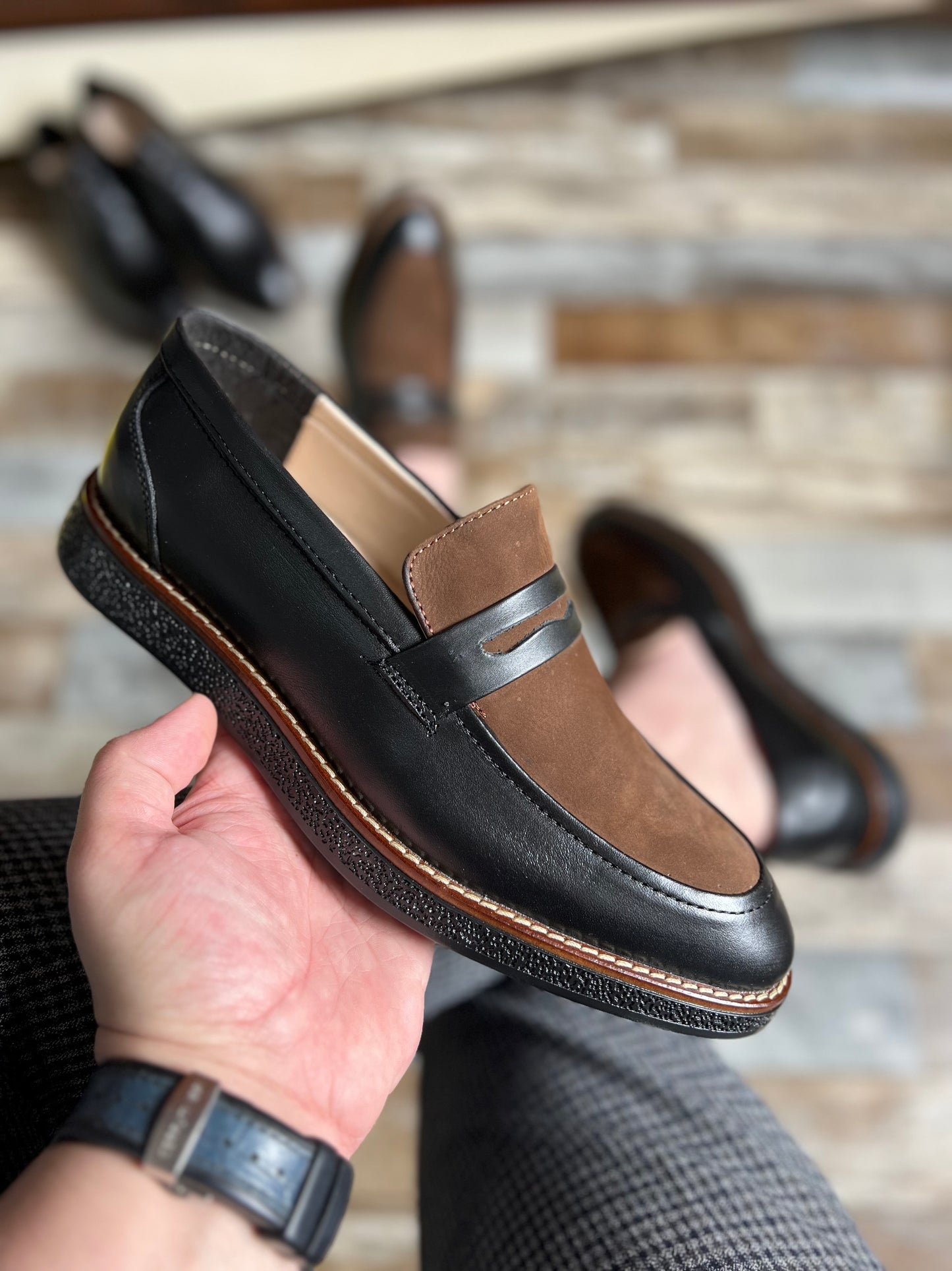 Mocassin Sira en Cuir Noir