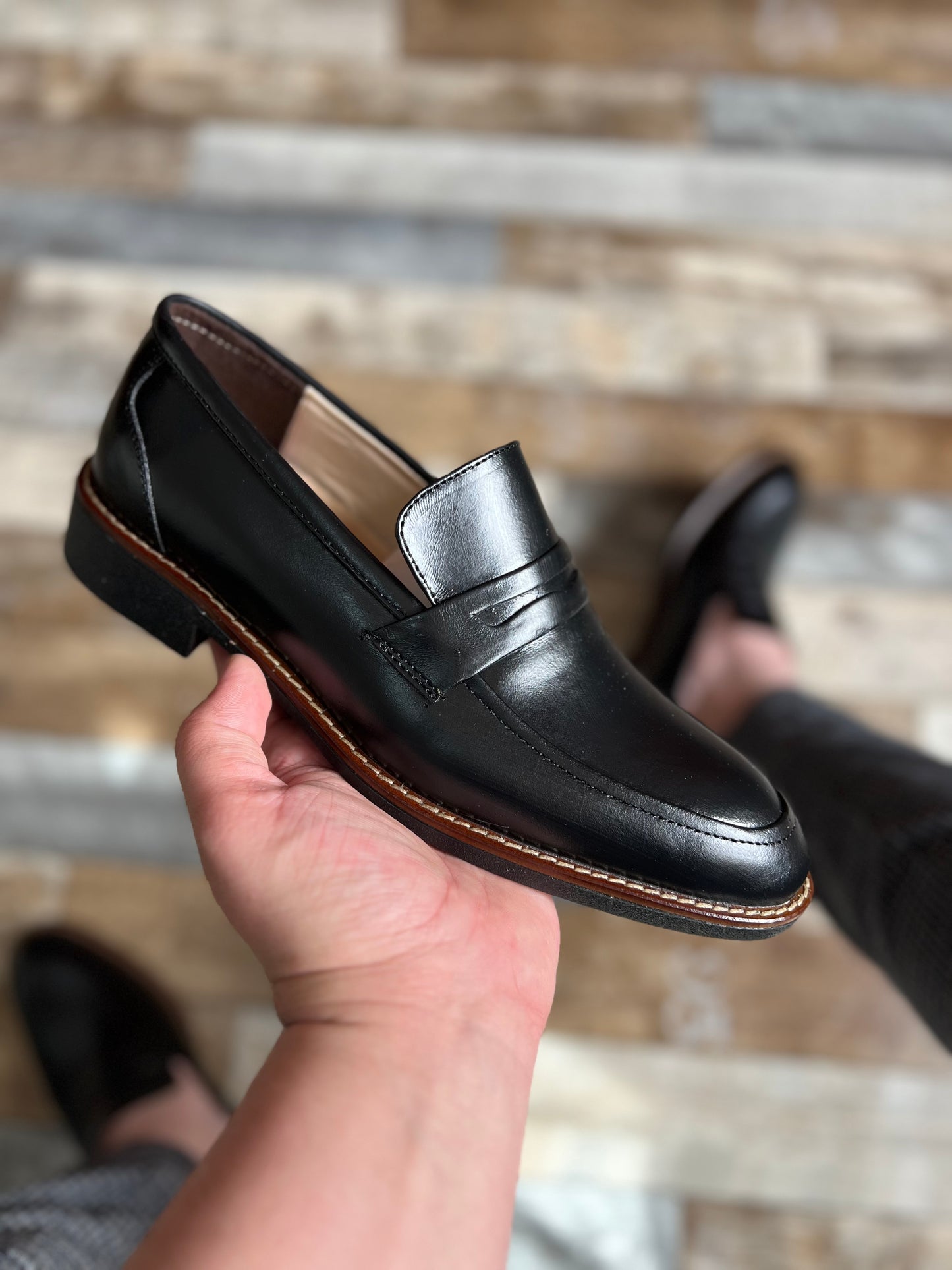 Mocassin oxford Noir Sprezzatura