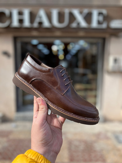 Chaussure Eleganza en cuir Marron