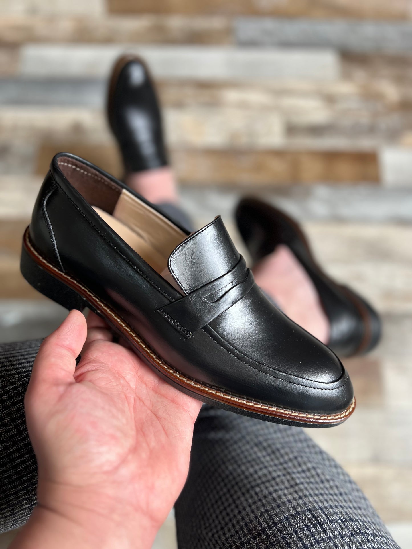 Mocassin oxford Noir Sprezzatura