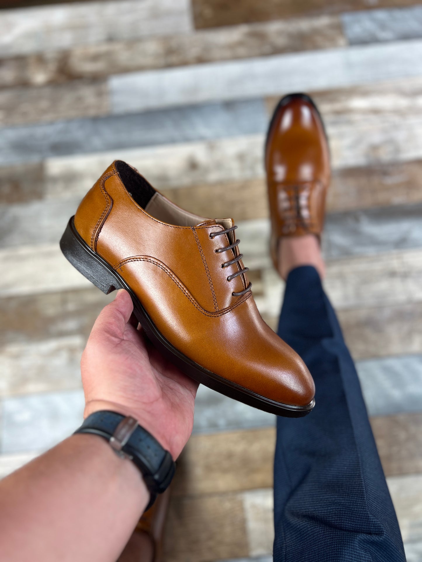 Chaussure Zamen en Cuir