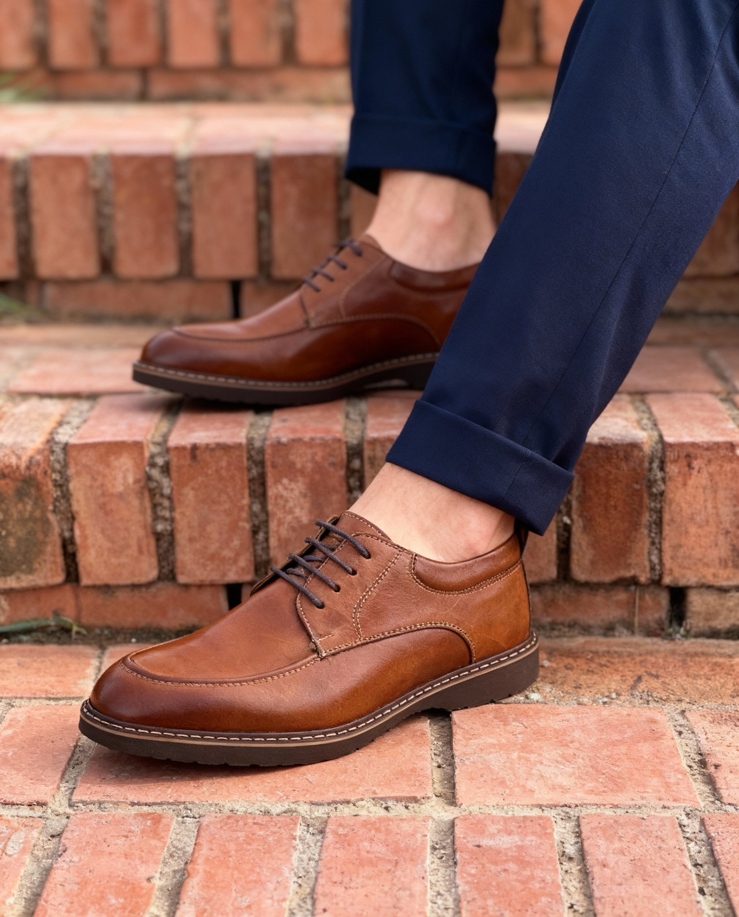 Chaussure Eleganza en cuir Tabac