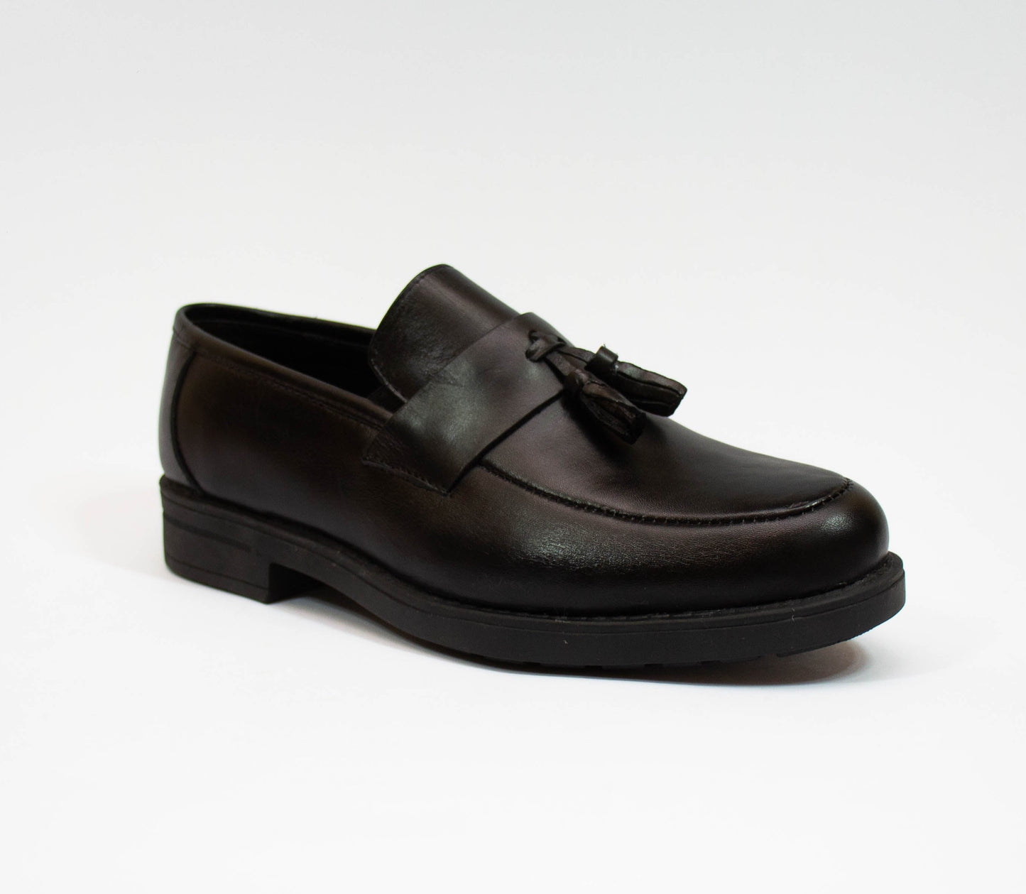 MOCASSIN POMPON CUIR NOIR