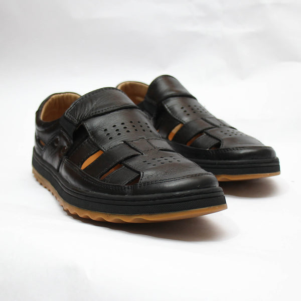 Sandale cuir Noir