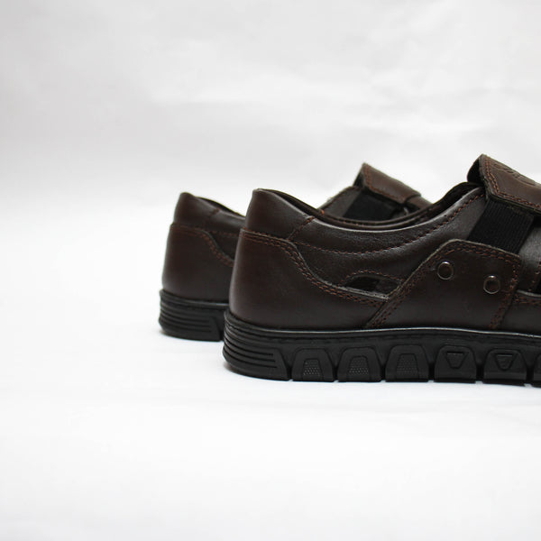 Sandale cuir marron ref 01