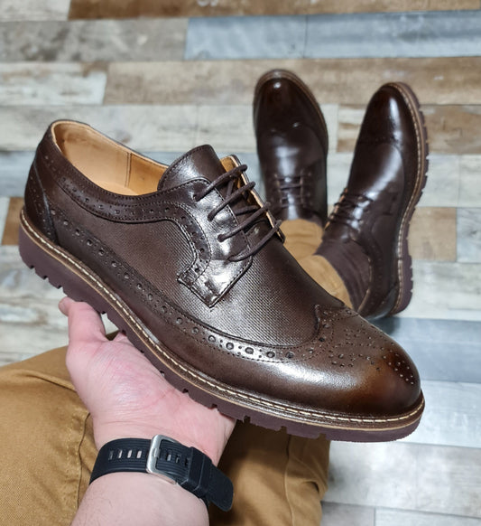 Richelieu Marron Perforé