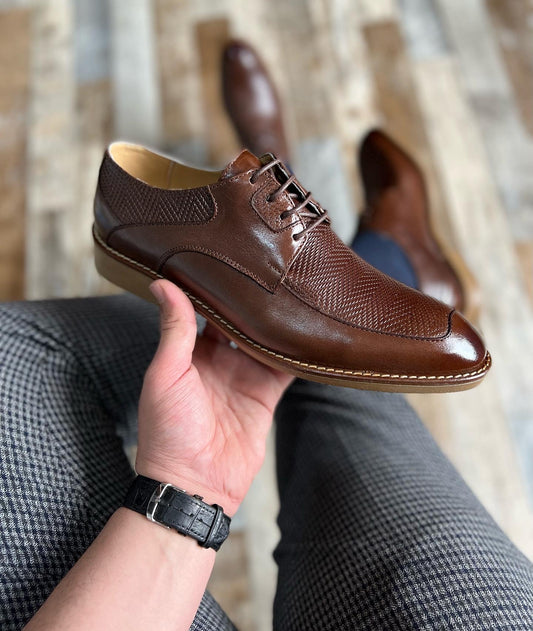 Chaussure Marron Simple Perforée